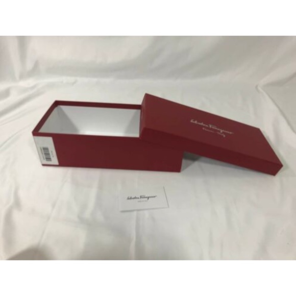 Salvatore Ferragamo Empty Shoes Gift Box Red 5.6" x 12.5" x 3.5" - Picture 11 of 12